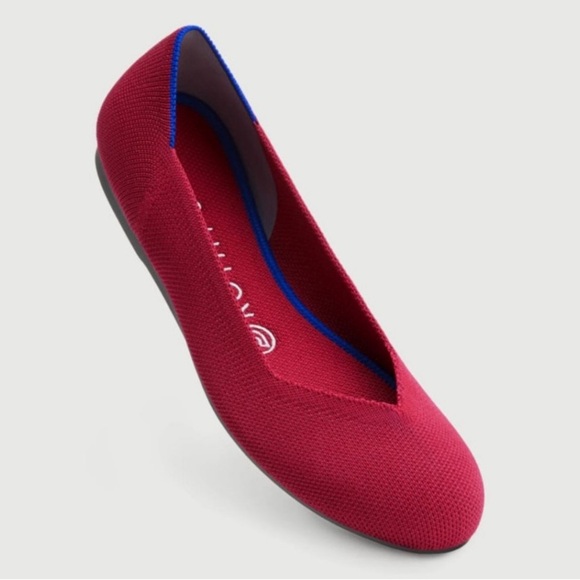 The Flat in Bright Red | Women Rothy’s Red Flats